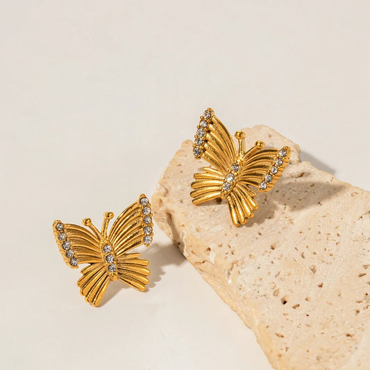 Butterfly Zirconia Earrings